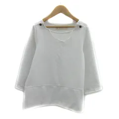 ザラ ZARA KNIT カットソー 長袖 ラウンドネック 無地 L 白 ホワイト /YS3