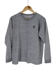 The North Face ワンポイントロゴ 長袖Tシャツ Lサイズ グレー 首元ヨレあり