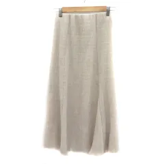 レトロガール RETRO GIRL フレアスカート ロング丈 マキシ丈 クリンクル加工 F ライトベージュ /YK48