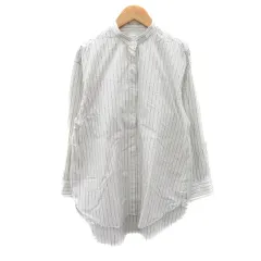 コーエン coen シャツ ブラウス 長袖 ストライプ柄 F マルチカラー 白 ホワイト /YK35