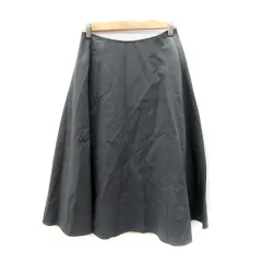 ボールジー BALLSEY トゥモローランド フレアスカート ロング丈 無地 ウール 36 S グレー /SY9