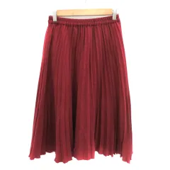 アーバンリサーチ サニーレーベル URBAN RESEARCH Sonny Label プリーツスカート ミモレ丈 F ボルドー /YK14