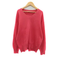 B&Y ユナイテッドアローズ BEAUTY&YOUTH ビューティー&ユース ニット カットソー 長袖 Vネック コーラルピンク /YK20