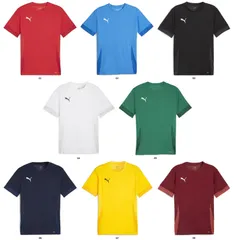 プーマ PUMA サッカー TEAMGOAL ゲームシャツ メンズ 男性 フットサル Tシャツ シャツ トップス 半袖 吸水速乾 試合 トレーニング 練習 クラブ 部活 ロゴ 着替え  706362 01 プーマ レッド