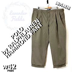 ポロバイラルフローレンツータックチノパンツP484極太w42ワイド大