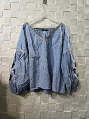 ZARA ザラ L号 VネックTシャツ 状態良し