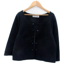 ペイトンプレイス PEYTON PLACE カーディガン ラウンドネック ミドル丈 七分袖 13B XL 紺 ネイビー /HO41