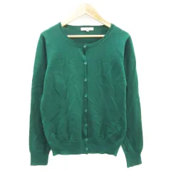 ナチュラルビューティーベーシック NATURAL BEAUTY BASIC カーディガン ミドル丈 M グリーン 緑 /YM13