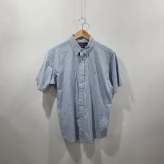 ポロラルフローレン ボタンダウン ストライプ 半袖 シャツ 44/88