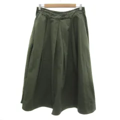 グローバルワーク GLOBAL WORK フレアスカート ロング丈 無地 M カーキ /YS4