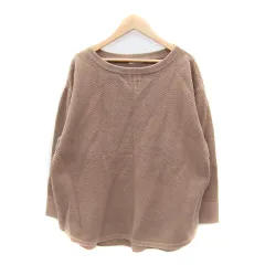 スタディオクリップ Studio Clip カットソー 長袖 ラウンドネック 無地 オーバーサイズ L ベージュ /SY38