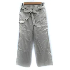 コムサイズム COMME CA ISM カーゴパンツ ロング丈 リボン S ライトグレー /SM10