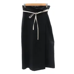 ビス ViS ビサビ vis-a-vis タイトスカート ロング丈 マキシ丈 スリット M 紺 ネイビー /YK6