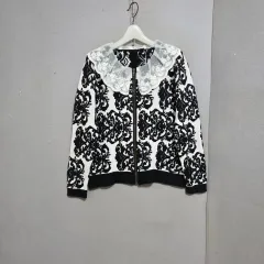 レースかわいいジップアップカーディガン F n1016