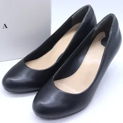 ランダ パンプス ラウンドトゥ シューズ 靴 レディース 22.5サイズ ブラック RANDA 【中古】