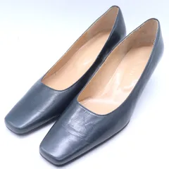 トラサルディ パンプス スクエアトゥ ブランド シューズ 靴 日本製 レディース 23サイズ グレーネイビー TRUSSARDI 【中古】