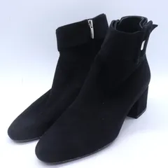 セルジオロッシ ブーツ チャンキーヒール ブランド シューズ 靴 イタリア製 黒 レディース 37.5サイズ ブラック Sergio Rossi 【中古】