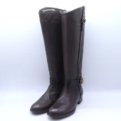 トリーバーチ ロングブーツ 本革 レザー ブランド シューズ 靴 レディース 8Mサイズ ブラウン Tory Burch 【中古】