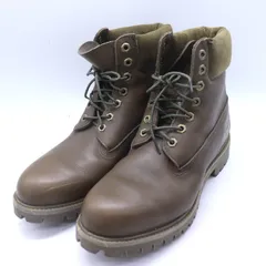 ティンバーランド ブーツ 本革 レザー ブランド シューズ 靴 メンズ 8Wサイズ カーキ Timberland 【中古】
