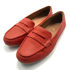クラークス ローファー スリッポン シューズ ブランド 靴 レディース 23サイズ オレンジ Clarks 【中古】