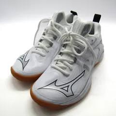 ミズノ スニーカー バトミントンシューズ ローカット ウエーブクローNEO3 靴 白 レディース 23.5サイズ ホワイト Mizuno 【中古】