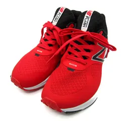 ニューバランス スニーカー ローカット MFLSHRD5 ランニングシューズ 靴 赤 黒 メンズ 25.5サイズ レッド×ブラック NEW BALANCE 【中古】