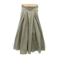 フィフス fifth フレアスカート ロング丈 マキシ丈 無地 M カーキ /SY12