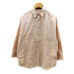 デミルクス ビームス Demi-Luxe BEAMS シャツ ブラウス 長袖 無地 オーバーサイズ ベージュ /SY3