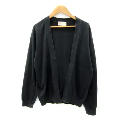 ナノユニバース nano universe カーディガン ミドル丈 前開き 無地 S チャコールグレー /SY38