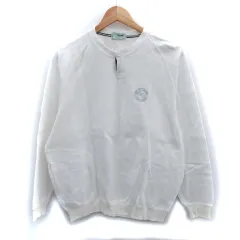 クロコダイル CROCODILE トレーナー 長袖 ロゴ刺繍 L 白 ホワイト /SM18