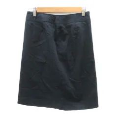 アー・ヴェ・ヴェスタンダード ミッシェルクラン a.v.v standard フレアスカート ひざ丈 スリット 40 L 紺 ネイビー /YK5