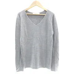 アズールバイマウジー AZUL by moussy AZUL basic ニット カットソー 長袖 Vネック S グレー /YM26