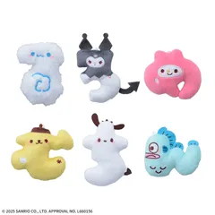 ゆるかわサンリオキャラクターズ　ひらがなマスコット　シナモロール　クロミ　マイメロディ　ポムポムプリン　ポッチャッコ　ハンギョドン　Sanrio