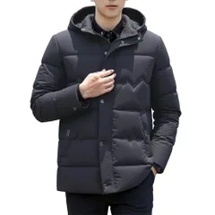 [ｉｎｏｔｅｎｋａ] ダウンジャケット メンズ 冬 アウター 防寒 中綿ジャケット 大きいサイズ 防風 撥水 厚手 フード付き 無地 ダウンコート 通勤 通学 登山 アウトドアe 607018a2