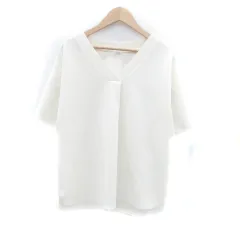 アーバンリサーチ URBAN RESEARCH items カットソー Vネック 半袖 無地 F オフホワイト /HO45