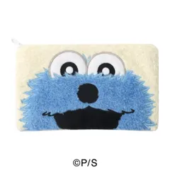 エンスカイ パペットスンスン もこもこフラットポーチ 約120×200×10mm ポリエステル 