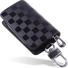 新品 各社対応 スマートキーケース キーカバー キーホルダー ブラック カーボンレザー
