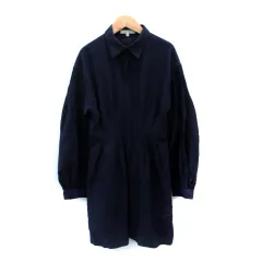 マウジー MOUSSY ワンピース ミニ丈 長袖 2 紺 ネイビー /SM43