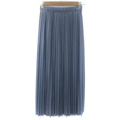 フィフス fifth プリーツスカート ロング丈 マキシ丈 ブルー 青 /YM17