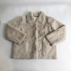 アイボリー ボア フリース ジャケット