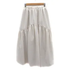 アーバンリサーチ URBAN RESEARCH アイテムズ ITEMS フレアスカート ギャザースカート ロング丈 マキシ丈 F オフホワイト /YK11