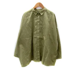 スタディオクリップ Studio Clip days カジュアルシャツ 長袖 無地 オーバーサイズ F ベージュ /SY5