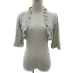 エフデ ef-de ボレロ カーディガン 七分袖 前開き フリル 9 ゴールド色 /YS6