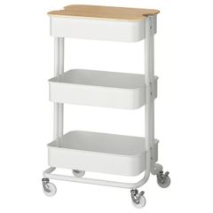 IKEA DAJLIEN(ダイリエン)収納ワゴン ホワイト - メルカリ