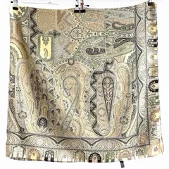 ETRO エトロ ペイズリー柄 ウール シルク 大判 ストール ショール