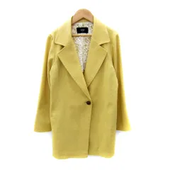 ビッキー VICKY テーラードジャケット ロング丈 シングルボタン 無地 1 黄 イエロー /SY6