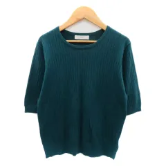 エニィファム anyFam ニット カットソー 五分袖 3 緑 グリーン /YK39