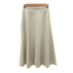 シップス SHIPS フレアスカート ロング丈 36 S ライトベージュ /YK2