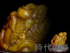 旧蔵 芙蓉石 印章置物】寿山石 名家彫刻 中国古美術 文房具 書道具