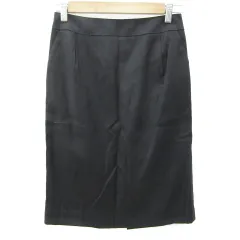 トゥモローランドコレクション TOMORROWLAND collection タイトスカート ミモレ丈 ウール 36 S ブラック 黒 /YM21